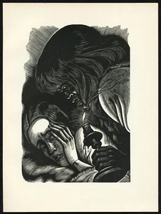Fritz Eichenberg Albtraum Jane Eyre Illustration, Kupferstich 1943 - Bild 1 von 3