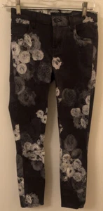 J Brand Womens JB002415 Jeans Skinny Fleur Noir Black Flower Size 24W - Picture 1 of 8