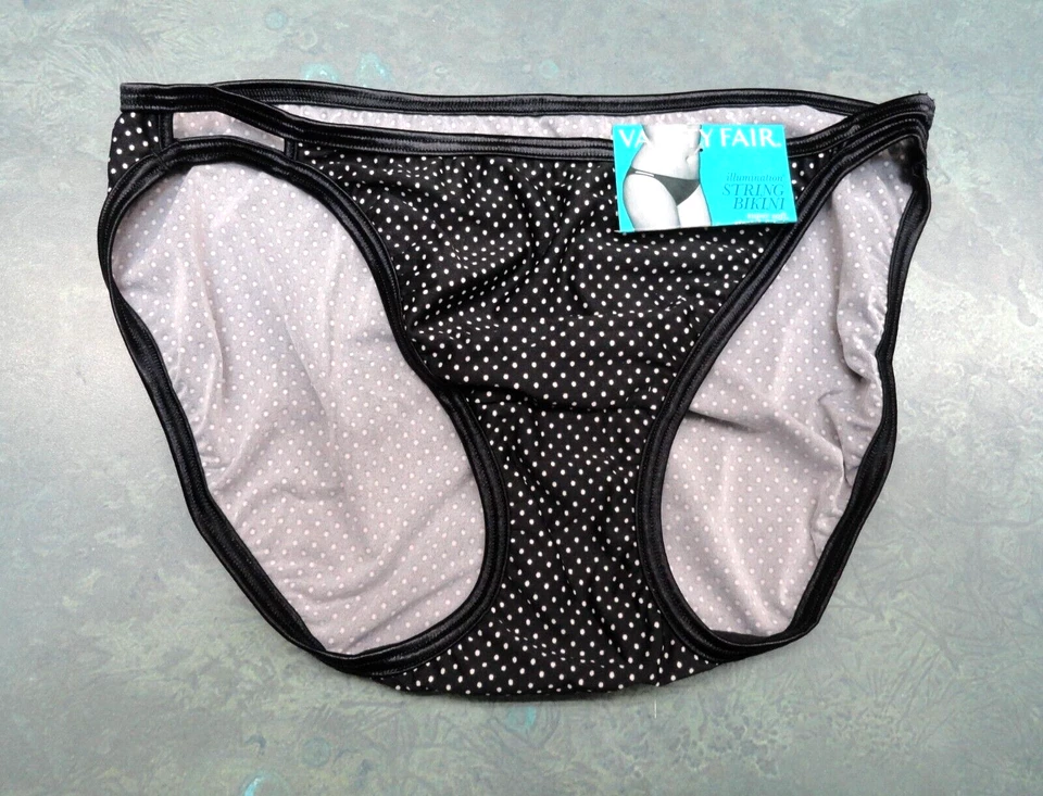 8/XL VANITY FAIR ILUMINATION 18108 圆点弦比基尼内裤 NOS — 第 1/1 张图片