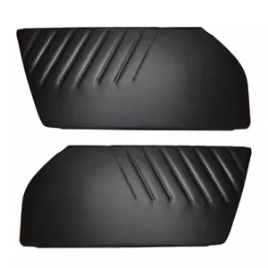 For Porsche 911 930 964 993 Leatherette Door Panel Black 2pcs. 1974-1989 - Picture 1 of 3
