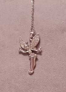Tinkerbell/fairy Silver Necklace N11 - Picture 1 of 3