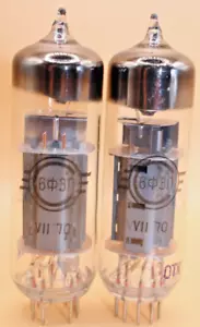 2x 6F3P / 6Ф3П ~6BM8 ~ECL82 Triode-Pentode Tube / Matched Pair / NOS / Same Date - Bild 1 von 7