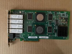 QLOGIC PX2610401-10 B QUAD PORT 4GB PCI-E FIBRE CHANNEL NETWORK ADAPTER C4-2(7) - Picture 1 of 4