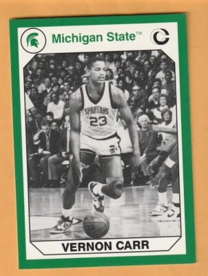 Vernon Carr Michigan State Spartans 1990 Card #108 Detroit Cody High 13O - Image 1 of 2