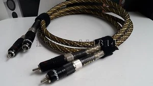 1 Paar 5N reines Kupfer Silber RCA Audio Draht Kabel Rhodium Stecker - Bild 1 von 3