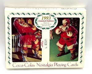 Vintage Coca Cola Limited Edition Playing Cards Set 1993 Christmas Santa New Old - Picture 1 of 4
