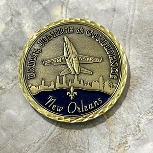 Official USN NAS JRB Naval Air Station Belle Chasse Louisiana COIN Large 1.75" - Picture 1 of 2