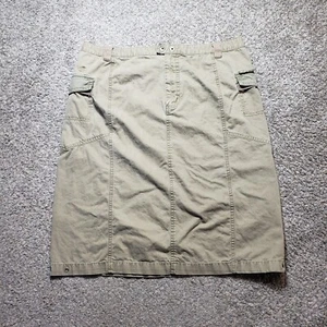 Columbia Skirt Womens 16 Brown Khaki Midi Snap Closure Side Zip Pockets Outdoors - Picture 1 of 11