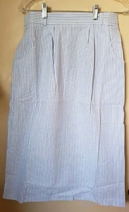 Lane Bryant ‘Pepper Tree’ Women’s Blue Stripped Skirt w/ Belt - Picture 1 of 6