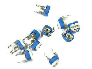 Potentiometers, Variable Resistors, Trimmers, PCB - Pack of: 5, 10 -  100R to 1M