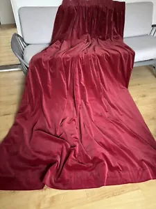 WUNDERSCHÖNER VINTAGE extra breiter SAMT TÜRVORHANG - CRANBERRY - 2,3 lang x1,65m breit - Bild 1 von 2