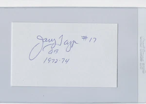 Jerry Tagge Green Bay Packers Signed Auto Football 3x5 Index Card Autograph - Picture 1 of 1