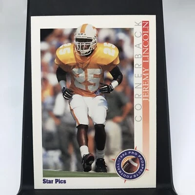 Jeremy Lincoln Tennessee Vols 1992 Star Pics Rookie #72 - Image 1 of 2