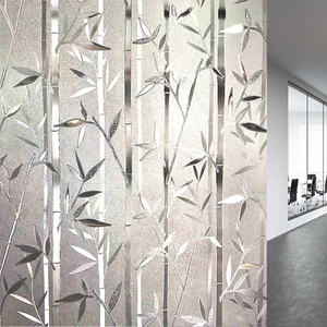 Bamboo Window Film Stained Glass Film Frosted Privacy Window Decal Decorative Wi - Picture 1 of 7