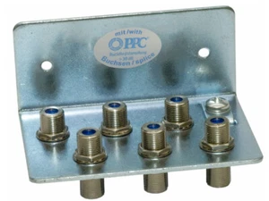 Erdungswinkel für 6 HF Kabel, Erdungsblock, Blitzschutz, für Sat,Kabel,DVB-T2 - Bild 1 von 1