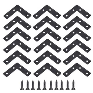 20 Pcs Black Lshape Corner Brace Bracket90 Degree Angle L Shaped Bracket 50mmx50 - Picture 1 of 6