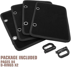  4 Flip-Page Patch Booklet Tactical Morale Badge Patches Organizer Display Board - Picture 1 of 12