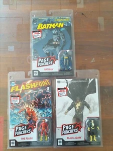 DC Universe Page Punchers Batman , The Flash & Black Adam 2.5inch Sealed - Picture 1 of 5