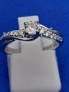 FOREVER Diamond Platinum 950 0.33 Carat Ring Size K 4.7g GSI Certified Boxed - Picture 1 of 13
