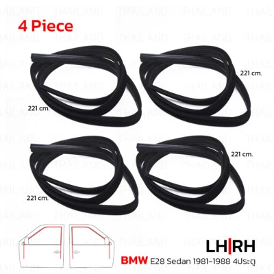 4x Ventana Vidrio Run Canal Sello Goma Para BMW E28 518I 524D Sedán 1981-1988 Foto 1 de 4