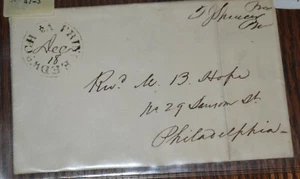 1844 antiker Brief nach Philadelphia PA Pennsylvania erstaunlicher Zustand - Bild 1 von 2