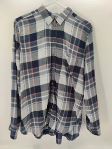 Camicia di flanella American Eagle AhhMazingly morbida vestibilità fidanzato donna XL blu a quadri - Foto 1 di 10