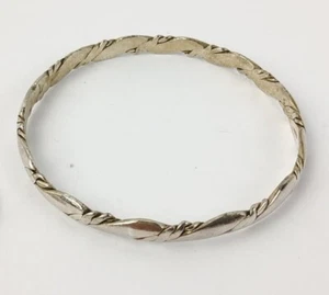 VINTAGE STERLING SILVER 925 BRACELET BANGLE MEXICO (BRST-E) - Picture 1 of 5