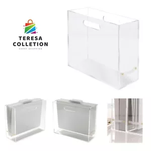 Acrylic File Box Slim, File Organizer, File Organizer for Desk, Clear, 4.5” x... - Picture 1 of 6