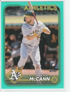 Kyle McCann 2024 Topps Actualización Serie #US37 Fanatics Aqua Rookie RC Athetics - Imagen 1 de 2