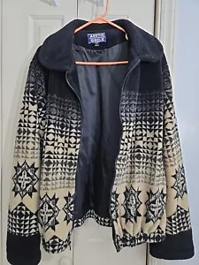 Giacca cappotto vintage Circolo Polare Artico donna taglia grande invernale stampa geometrica - Foto 1 di 7