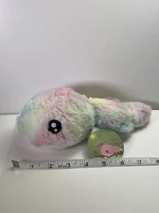 Peluche rettile salamandra arcobaleno nuovo con etichette 9" venditore statunitense! - Foto 1 di 4