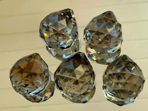 5 ASFOUR GOLDEN TEAK CHANDELIER CRYSTAL BALLS Sun Catcher Prism Parts 40mm - Picture 1 of 8