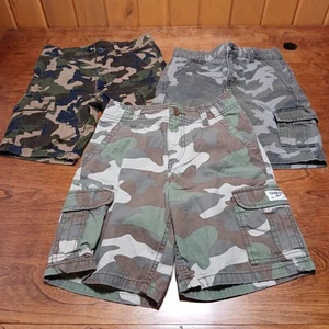 LOT OF 3 Camo Shorts Boy Size 5 Cargo Cotton OshKosh Tony Hawk Old Navy - Picture 1 of 12