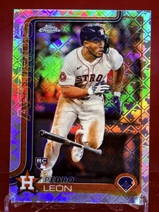 2025 Topps Chrome Logofractor Pedro León #97 RC Houston Astros - Picture 1 of 2