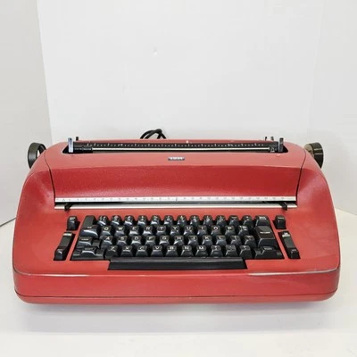 Red Vintage IBM Selectric Model 71 Golf Ball Electric Typewriter PARTS/ REPAIR - Image 1 of 4
