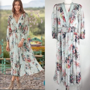 Sundance Size Large Giverny Gardens Dress Boho Cottage Romantic Floral Flowy - Picture 1 of 10
