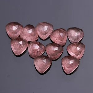 Cuarzo rosa natural fresa trillón cabujón 6 mm a 20 mm piedras preciosas sueltas - Imagen 1 de 2