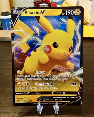 Pokémon TCG - Pikachu V SWSH061 - JUMBO Oversized Promo Card - Sword & Shield - Image 1 of 3