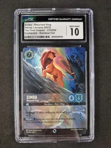 Disney Lorcana, El Primer Capítulo, Simba Encantado, CGC 10, 215/204, ES - Imagen 1 de 2