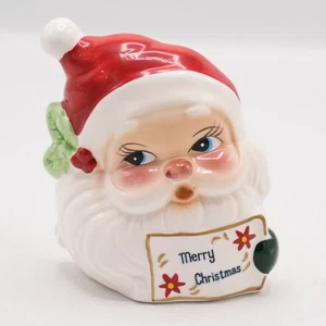 Servilleta o tarjetero de cerámica cara de Papá Noel originales Josef MCM de colección - Imagen 1 de 11