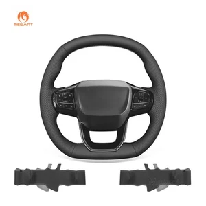 Funda de volante de cuero sintético negro MEWANT para Ford Tourneo Transit Custom Mk2 2025 - Imagen 1 de 9