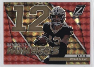 2022 Panini Zenith Behind The Numbers Red Chris Olave #BN-CO Rookie RC - Image 1 of 2