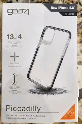 Gear4 Piccadilly Case for iPhone X/XS/11 Pro 5.8" Clear Black D3O Drop Tested - Image 1 of 4