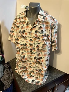 Duluth Trading Breezeshooter SS Shirt Relaxed Fit Camp Aloha XXL Tall Blue NWT - Picture 1 of 17