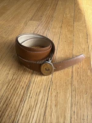 Vintage CHRISTIAN DIOR Brown Leather Belt Size Small - Image 1 of 4