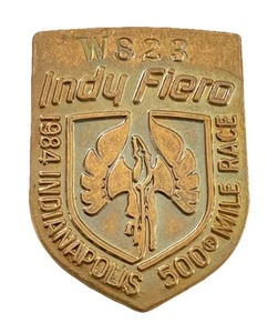 Indianapolis 500 Bronze Pit Badge 1984 Fiero W823 Indy Pin Vintage B4 - Picture 1 of 4