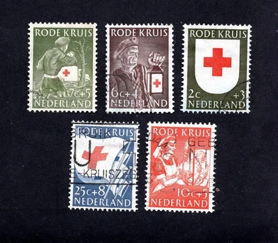 Netherlands 1953 set of stamps Mi#615-619 used CV=12$ - Image 1 of 2