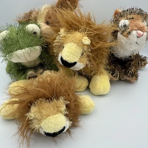 Lot 5 Webkinz Ganz Plush Stuffed Animal Tiger Cocker Spaniel Frog Lion NO CODE - Picture 1 of 21