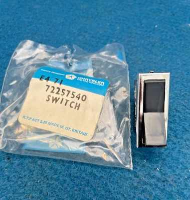 HILLMAN / CHRYSLER UK INTERIOR ROCKER SWITCH 72257540 GENUINE DEALER PARTS NEW - Image 1 of 4