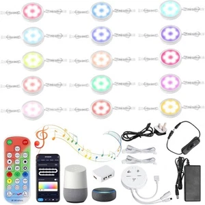 AIBOO RGB Under Cabinet Kitchen Lights 15 Pack,Works with Amazon Alexa and Googl - Picture 1 of 7